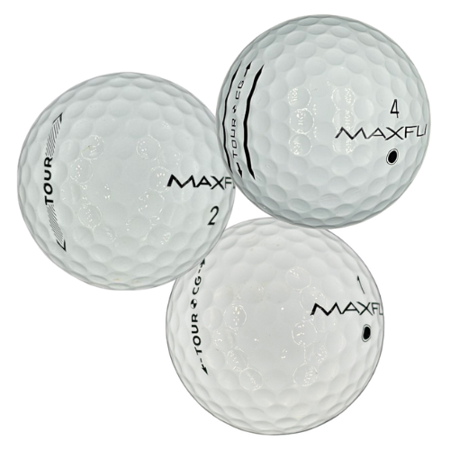 maxfli tour golf balls on white background