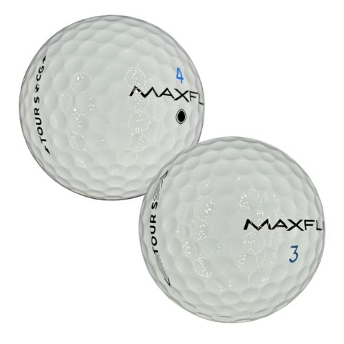 Maxfli Tour S white golf ball on white background