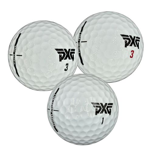 PXG Xtreme white golf balls 3 on a white background