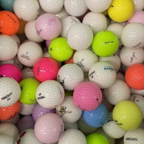 Crystal Color Mix Used Golf Balls - 50 Pack - Golf Ball Planet