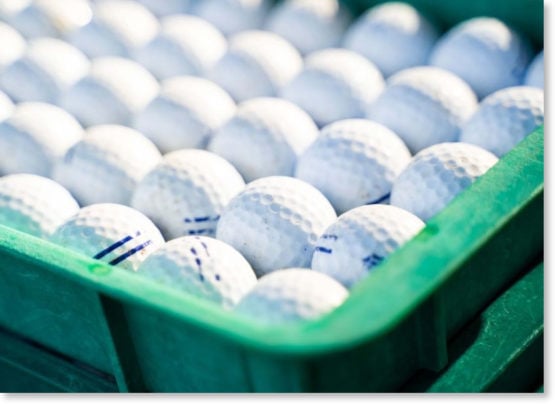 Golf balls in bulk collection